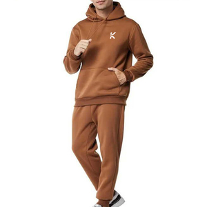 Breathable Winter Hooded Casual Solid Men Fleece <b>Tracksuit</b>-Eco-Friendly High Quality - Product Image 1