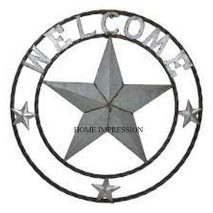 Étoile rustique en métal Étoile design de qualité supérieure faite à la main Étoile murale personnalisée en gros Forme ronde en métal Design nordique - Product Image 2