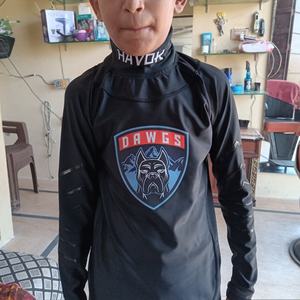 Wholesale Professional Ice Hockey Inner Shirt Cut Resistant Arm Protection Neck Guard Compression Layer Breathable Polyester - Product Image 1