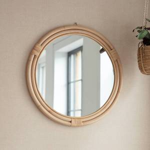 Espejo redondo de ratán de alta calidad, espejo de pared de ratán decorativo básico, espejo de mimbre para decoración de dormitorio hecho en Vietnam - Product Image 3