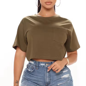 Camiseta Holgada de Verano para Mujer, Diseño Moderno, Transpirable, de Secado Rápido, Algodón y Poliéster, Apliques, Logotipo Personalizado, OEM, Tinte Liso - Product Image 4