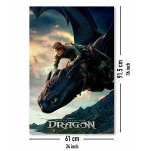 Pósteres de la Película 'Cómo Entrenar a tu Dragón' en Voz Real, Diseño Moderno para Decoración de Pared - Product Image 1
