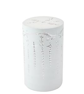 Round Silver Diamond Engraved Cremation <b>Urn</b> for Human Ashes Adult - Handcrafted Funeral Memorial Ashes <b>Urn</b> - <b>Large</b> for Ashes - Product Image 2