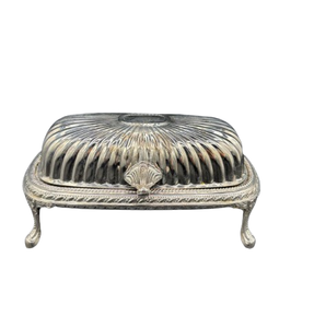 Assiettes élégantes au beurre et au fromage Assiettes à dîner faites à la main en acier inoxydable de forme personnalisée Argenterie pour la cuisine - Product Image 1