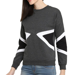 Sweat-shirts pour femmes en polyester/coton tricoté, fabriqués au Pakistan, avec logo personnalisé imprimé sur le devant, pour l'hiver. - Product Image 3