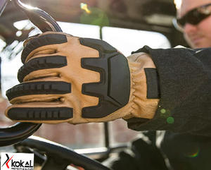 Gants de sécurité OEM de haute qualité, logo personnalisé, meilleur revêtement en cuir et doublure en Kevlar, résistance aux chocs sur tout le pouce, gants de soudage en cuir - Product Image 5