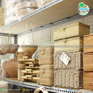 PRODUIT DE VENTE CHAUDE Panier en jonc de mer de style rustique pour les maisons de ferme et d'inspiration côtière de haute qualité - Product Image 4