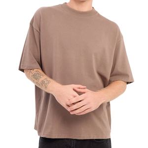 Camiseta de algodón grueso de 220 g/m², estilo streetwear, hombros caídos, corte holgado, personalizable con serigrafía, para hombre. - Product Image 2