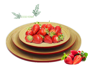Juego de platos de bambú hilado, platos de frutas con bandeja de bambú con alta calidad y ecológico natural de Eco2go Vietnam - Product Image 2