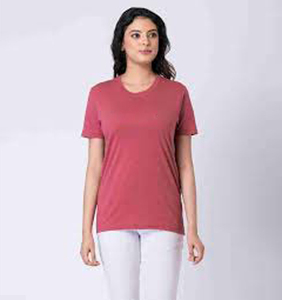 T-shirts pour femmes, nouveau design, mode, haute qualité, soie/coton, coupe ajustée, anti-rides, col mandarin, produits d'exportation Bangladesh - Product Image 4
