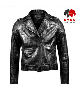 Chaqueta de cuero para hombre personalizada, ropa informal de invierno de talla grande ecológica, cierre de cremallera, chaqueta de cuero para hombre - Product Image 3