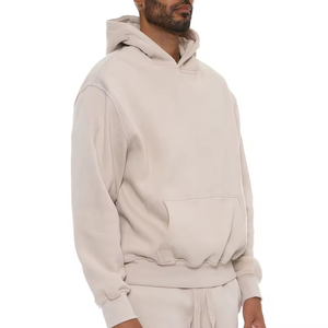 380 GSM Custom Logo Blank No <b>Strings</b> Hoodies French Terry Oversized Drop Shoulder Hoodies Custom Sweatshirt Hoodies - Product Image 5