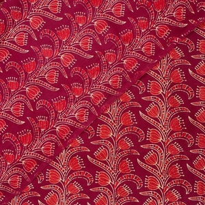 Nouvelle collection de tissu Jaipuri en coton ajrakh imprimé floral, léger, pour costume, chemise, rideau, jouet pour filles et garçons - Product Image 5