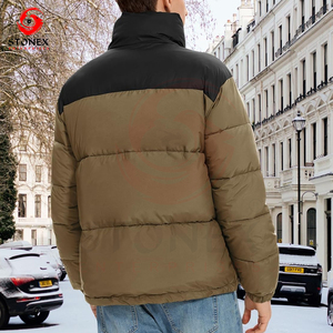 Custom Hot Sell Striped Ribbed Puffer <b>Jacket</b> <b>Men</b> <b>Long</b> Sleeves Unisex Puffer <b>Jacket</b> - Product Image 3