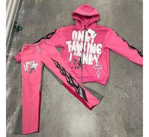 Mens Winter Classic <b>Tracksuit</b> Zip Jacket Elastic Waist Pants 100% Cotton Breathable High Quality Durable <b>Stitching</b> OEM - Product Image 4