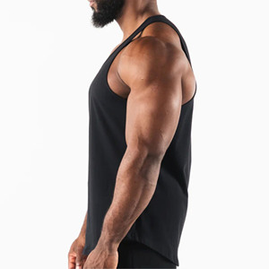 Chuyên Nghiệp Sản Xuất Người Đàn Ông Của Tank Tops Đồng Bằng 100% Cotton Mùa Hè Không Tay Phòng Tập Thể Dục Tập Thể Dục Ráp Dây Người Đàn Ông Của Tank Top Cho Bán - Product Image 4