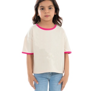 Livraison rapide, vêtements personnalisés pour enfants, t-shirt enfant 100% coton bio, coupe ample et oversize, manches courtes, t-shirts bébé - Product Image 1