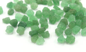 25ชิ้นดีธรรมชาติไม่ผ่านการบำบัด8-10มม. สีเขียวควอตซ์อัญมณีหลวมคอลเลกชันขนาดดิบ - Product Image 3