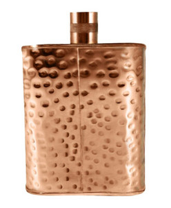 Hammered Design Copper <b>Flask</b> with Lid Pure Copper Drinking Bottle for Whiskey <b>Wine</b> Alcohol Hip <b>Flask</b> Storage Leak Proof Bottle - Product Image 3