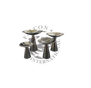 Ensemble de deux bols à chocolat en acier inoxydable nickelé bol à chocolat fait à la main bol à chocolat en gros de luxe de qualité supérieure - Product Image 2