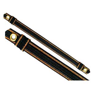 Cordones de Macramé Ceremoniales Personalizados de Alta Calidad con Rayas Negras y Doradas, con Alambre Metálico y Acabado Recubierto de Seda - Product Image 1