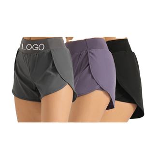 Pantalones cortos para correr para mujer de secado rápido 2 en 1 pantalones cortos atléticos para correr para mujer con bolsillos entrenamiento gimnasio Yoga pantalones cortos activos - Product Image 2