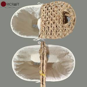 ISLA Wholesale Eco Friendly Handwoven Water Hyacinth <b>Laundry</b> <b>Hamper</b> Butterfly Weave <b>with</b> Double <b>Lids</b> and Two Removable Liners - Product Image 6