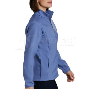 Fashion <b>Lightweight</b> Breathable High Quality <b>Women</b> Softshell Windbreaker <b>Jackets</b> with Zip Stand Collar - Product Image 3
