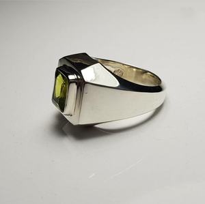 แหวนเงินสเตอร์ลิงประดับเพชรเพอริดอทสีเขียวสำหรับงานแต่งงานแหวนวิตารหมั้นแบบวินเทจทำจาก925 - Product Image 3