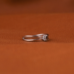 Bague de fiançailles pour femme en or massif 14KT 0.5 carats avec diamant naturel certifié classique Style tendance Solitaire Bezel Set Incrustation - Product Image 1