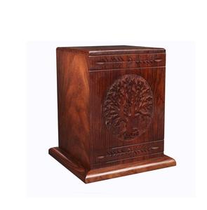 Árbol DE LA VIDA Caja de madera Urnas para cenizas Hermosa caja de madera humana tallada Urna de palisandro para regalo - Product Image 2