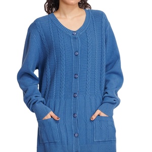 Pulls en tricot de haute qualité pour femmes adultes, décontractés, couleur unie, tricotés à la main, pulls en coton pour femmes, taille régulière - Product Image 4