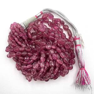 Cuentas lisas ovaladas de piedras preciosas de turmalina Rosa Natural, 12 pulgadas, 4-6 3*8 MM, 30 CT, cuentas pulidas para hacer joyas para regalo - Product Image 4