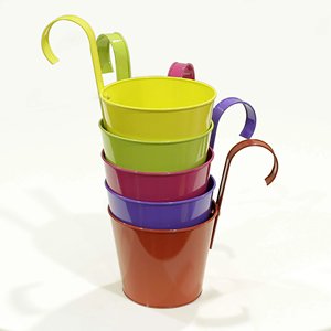 Jardinière de fleurs suspendue en métal à la mode multicolore qualité supérieure pour la maison balcon Patio décor extérieur jardinières de garde-corps - Product Image 2