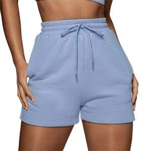 Women's Shorts with <b>Drawstring</b> Elastic Waist - Fleece Running Shorts for Women, Comfortable Women's Sports Shorts - Product Image 3