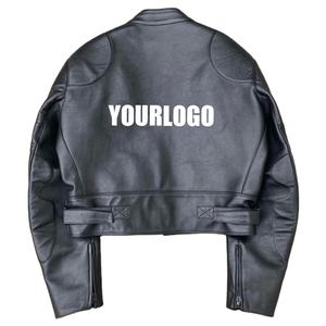 แจ็คเก็ตลำลองผู้ชายหนัง PU มีฮู้ดพร้อมโลโก้ที่กำหนดเอง, เสื้อกันหนาวกันลมปกตั้งสไตล์สตรีทไซส์ใหญ่พิเศษ - Product Image 4