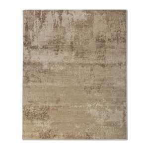 Uvenuti Abstract Pattern Beige & <b>Brown</b> Hand Knotted <b>Wool</b> & Bamboo Silk Rug for Home-LRB-5027 - Product Image 1