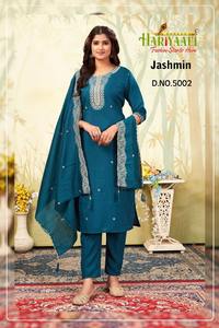 Ensembles de Kurti en soie pure PV de créateur prêts à porter, robe Kalamakari pour 2025, nouvelle robe Kalamkari pour femmes, ensembles en coton 3 pièces - Product Image 2