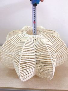 Vente en gros d'abat-jour moderne en rotin transparent vintage en osier de haute qualité fait à la main suspension en bois taille personnalisée - Product Image 4