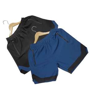 Pantalones cortos de entrenamiento atlético para hombre, pantalones cortos de compresión ajustados regulares, mezcla de poliéster, pantalones cortos de verano para ciclismo por debajo de la rodilla - Product Image 1