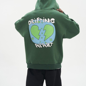 Sweat à capuche personnalisé pour homme 2025, épais, coupe oversize, en molleton mélangé de coton, coupe-vent, écologique, séchage rapide, avec logo, pour l'hiver - Product Image 5
