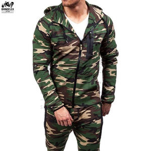 Conjunto Deportivo de Dos Piezas con Cremallera y Camuflaje con Logotipo Personalizado, Conjunto de Invierno Cálido y Transpirable con Capucha para Hombre - Product Image 6