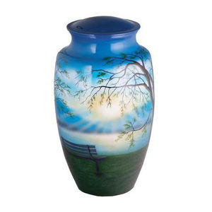 Puesta de sol en el Heartland Urnas de imagen de metal pintadas a mano Suministros funerarios conmemorativos Amados Urnas de cremación de entierro - Product Image 6