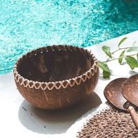 Cuencos de coco pulido para hacer velas o juegos de cuencos para batidos Juegos de regalo ecológicos orgánicos al por mayor a granel