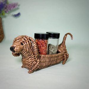 งานประติมากรรมสุนัขพันธุ์ดัชชุนด์ ทำจากหวายธรรมชาติ ทอมือ สำหรับตกแต่งบ้านและสวน - Product Image 3