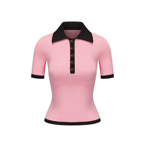 Ensemble de tennis avec logo brodé le plus récent Chandail court Pickleball Hauts polo Chandail tricoté pour femmes Tenues de tennis Tennis Ensembles de 2 pièces - Product Image 3