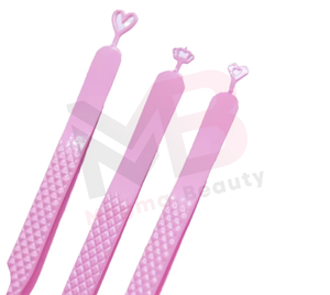 แหนบต่อขนตาปลายแหลมแบบเส้นใยสีทอง สแตนเลสสตีล พร้อมด้ามจับ รุ่นใหม่ สำหรับต่อขนตา - Product Image 4