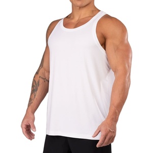 <b>Men</b> Gym Shirt Cut Out Vest Plain Custom Logo Blank Workout Training <b>Singlet</b> Longline High Quality Eco Friendly Y Back Tank Top - Product Image 2