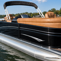 Nouveau bateau ponton de luxe sur mesure à double pont en aluminium, capacité de 20 personnes, pour le ski nautique, la pêche en mer et les sports nautiques