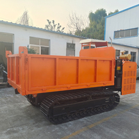 Mini-dumper chenillé amphibie Taishan Niu 6 tonnes, chenilles en caoutchouc, moteur 60 CV, boîte de vitesses, pompe, moteur, engrenages, moment de charge élevé, pour la construction